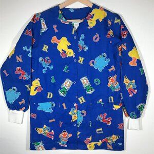 Visions Adult X-Small Multicolor Long Sleeve Snap Button Scrub Jacket Vintage